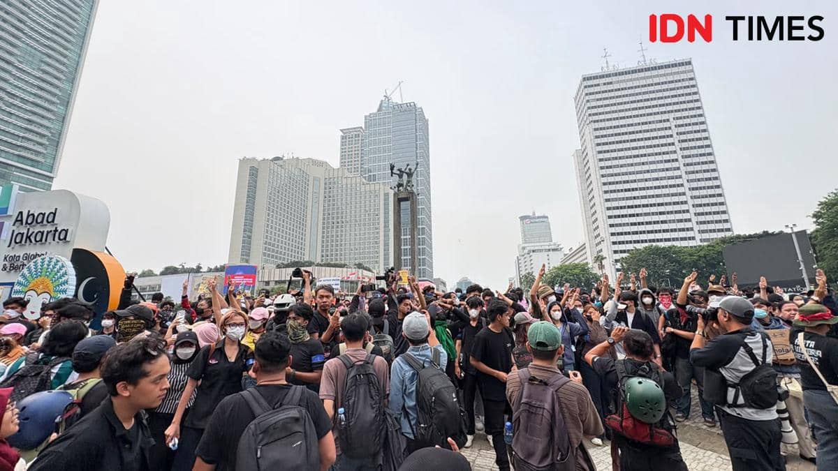Polisi Larang Jurnalis Meliput Demo Mahasiswa di Bundaran HI